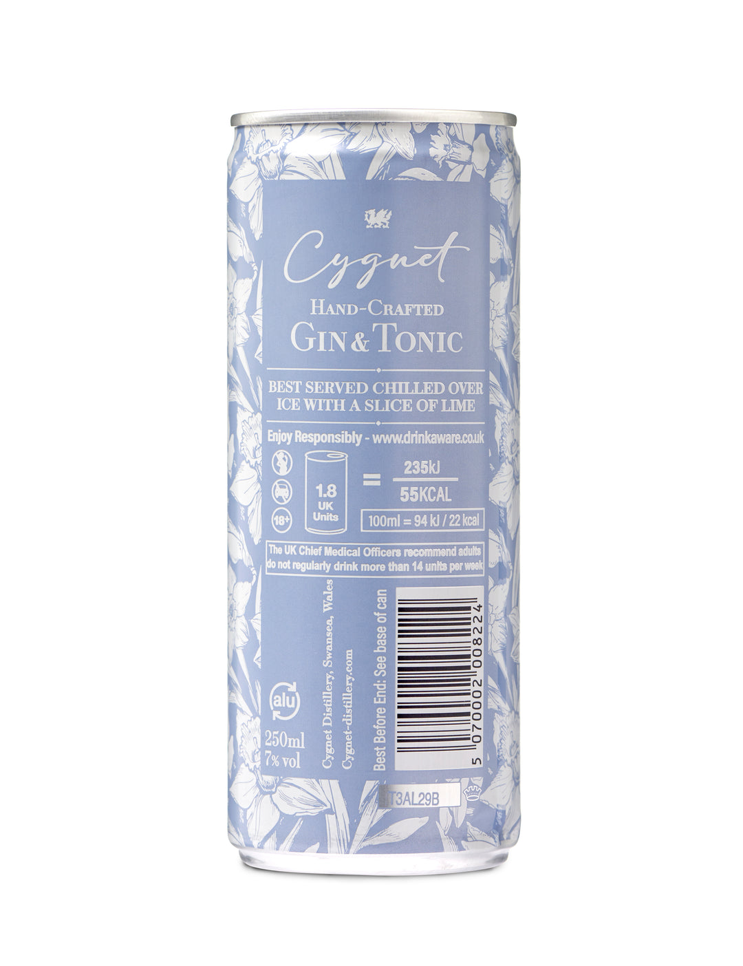 Cygnet Welsh Dry Gin & Tonic  (12 Pack)